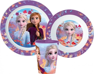 Jídelní sada s pohárkem Disney Frozen fialová