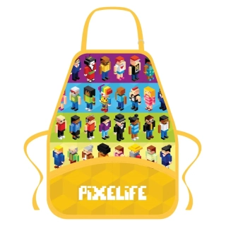 Zástěrka na malování s kapsami Pixelife