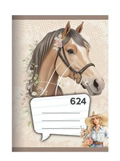 Školní sešit A6 624 Horse dívka a kůň linkovaný