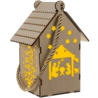 Ruhhy adventní závěsná LED lucerna, domeček