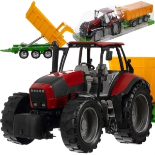 Kruzzel zemědělský traktor s přívěsem 27cm