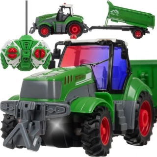 Kruzzel dálkově ovládaný traktor s přívěsem a světly