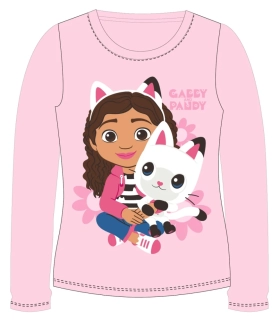 Dívčí tričko Gabby´s Dollhouse světle růžové