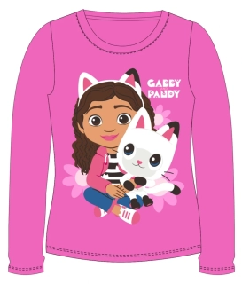 Dívčí tričko Gabby´s Dollhouse tmavě růžové