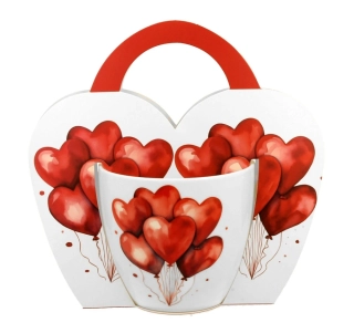 Porcelánový hrnek balónky dárkové balení 460ml