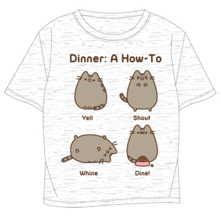 Dívčí tričko Pusheen šedé