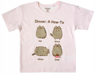Dívčí tričko Pusheen růžové