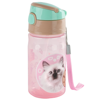 Láhev na pití premium Cleo a Frank kočka 330ml