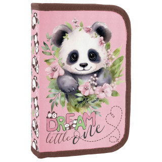 Školní jednopatrový penál plně vybavený panda