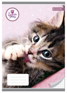 Sešit A5 Sweet Pets kočka 32 listů, čtverečkovaný