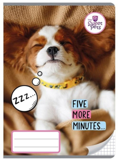 Sešit A5 Sweet Pets pejsek 32 listů, čtverečkovaný