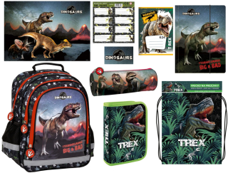 Zvýhodněná školní sada s batohem dinosauři 8ks