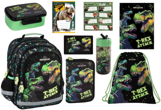 Zvýhodněná školní sada s batohem dinosauři 9 ks