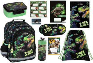 Zvýhodněná školní sada s batohem dinosauři 9 ks