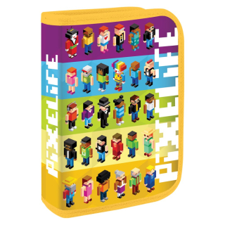 Školní jednopatrový penál bez výbavy Pixelife