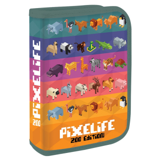 Školní jednopatrový penál s výbavou Pixelife