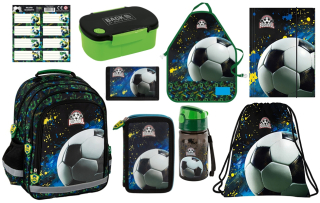 Zvýhodněná školní sada s batohem fotbal 9 ks