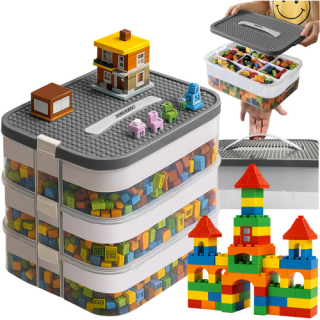 Kruzzel úložný box na hračky, stavebnici 3 patra