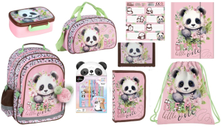 Zvýhodněná školní sada s batohem panda 9ks