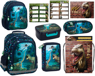 Zvýhodněná školní sada s batohem dinosauři 9ks