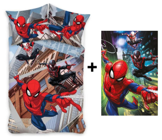 Sada Spiderman povlečení Pavoučí síla a fleecová deka