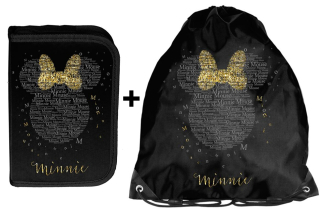 Paso zvýhodněná školní sada 2ks - penál plněný a sáček Minnie Mouse