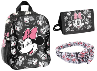 Paso zvýhodněná sada 3ks - dětský batoh 3D, peněženka a čelenka Minnie Mouse
