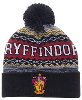 CHLAPECKÁ ZIMNÍ ČEPICE KULICH HARRY POTTER GRYFFINDOR tmavě šedá