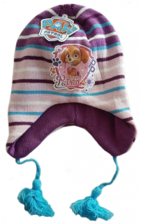DÍVČÍ ZIMNÍ ČEPICE PAW PATROL SKYE fialová