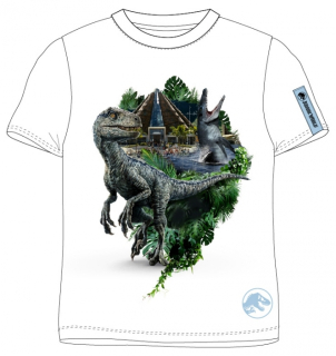 CHLAPECKÉ TRIČKO DINO JURSKÝ SVĚT bílé