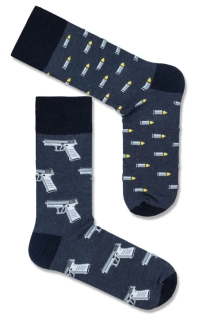 Pánské trendy ponožky pistole šedé